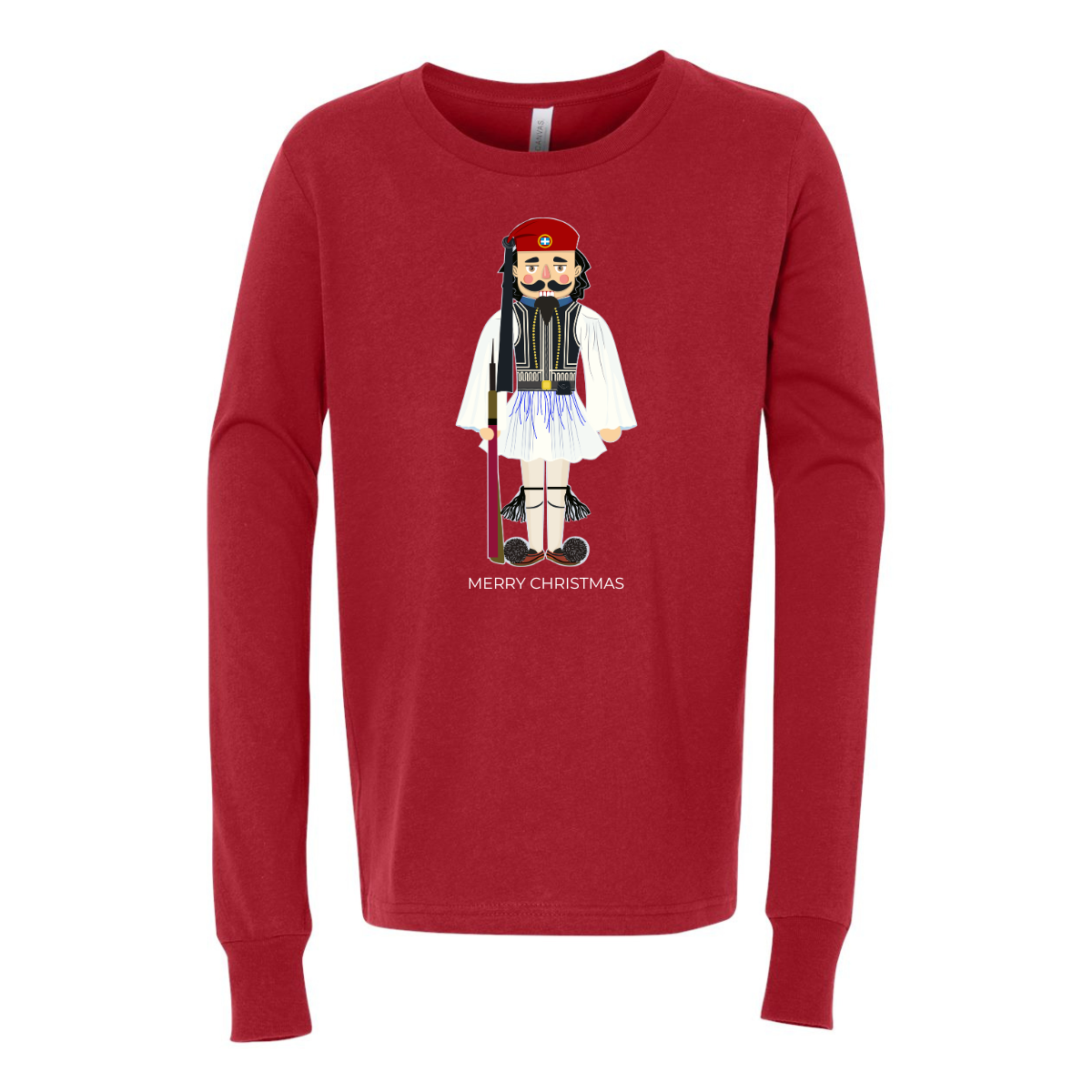 Greek Evzone Nutcracker Long Sleeve T-Shirt (Youth)