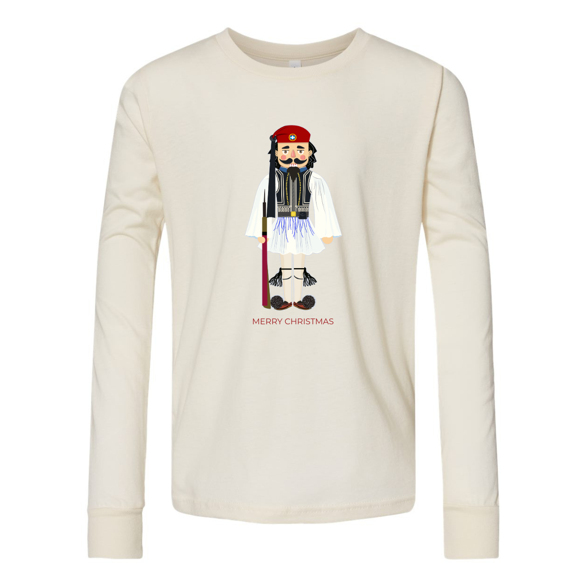 Greek Evzone Nutcracker Long Sleeve T-Shirt (Youth)