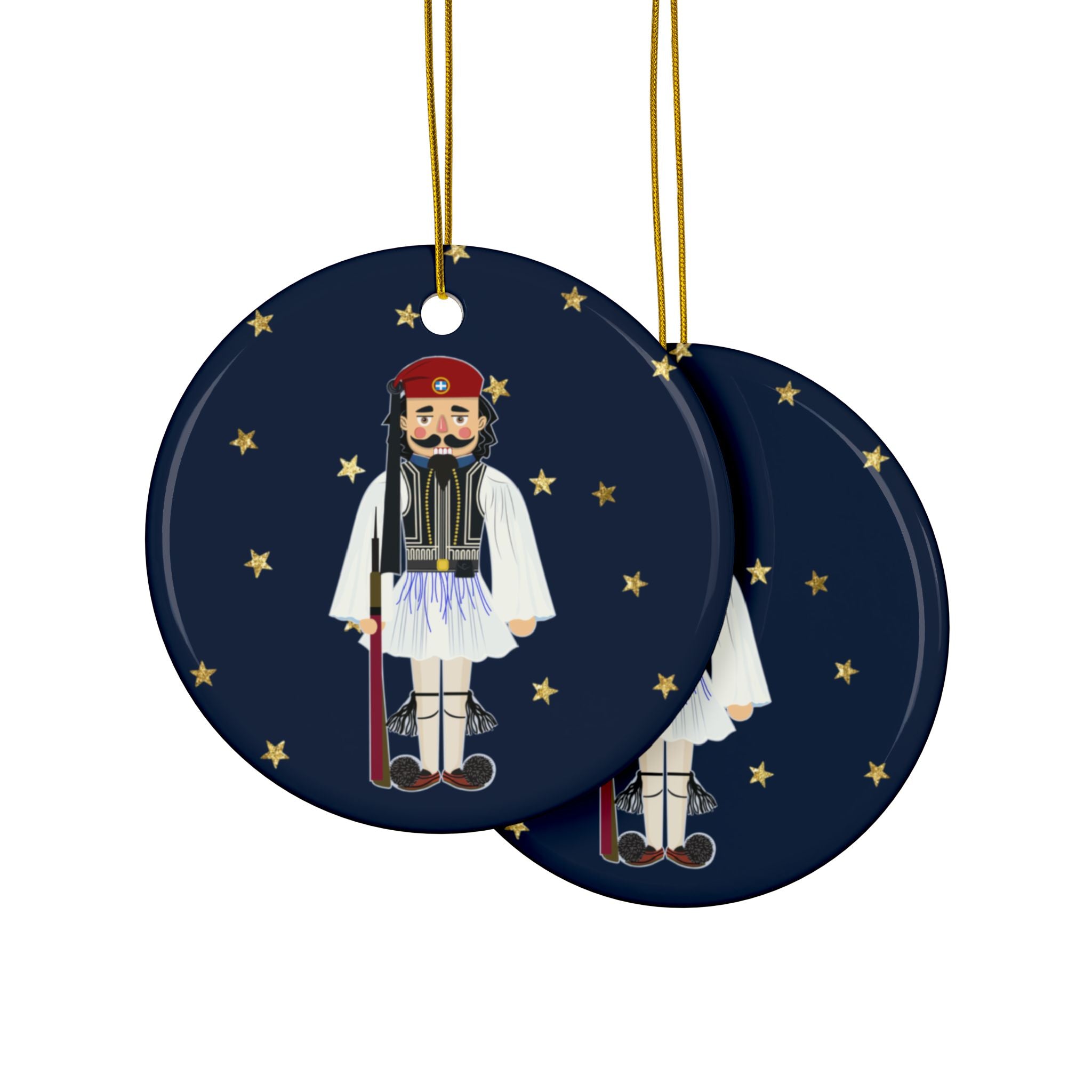 Greek Evzone Nutcracker Christmas Ornament